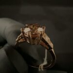 GDR-491 Exclusive 18 kt roze gouden dames ring met centraal 1.5 ct brilj mt 16 1/4